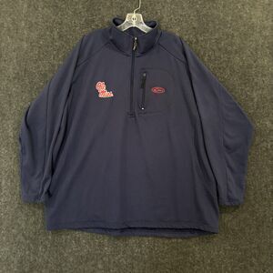 Ole Miss Rebels Jacket Pullover Men's 3XL Quarter Zip NCAA Football Drake